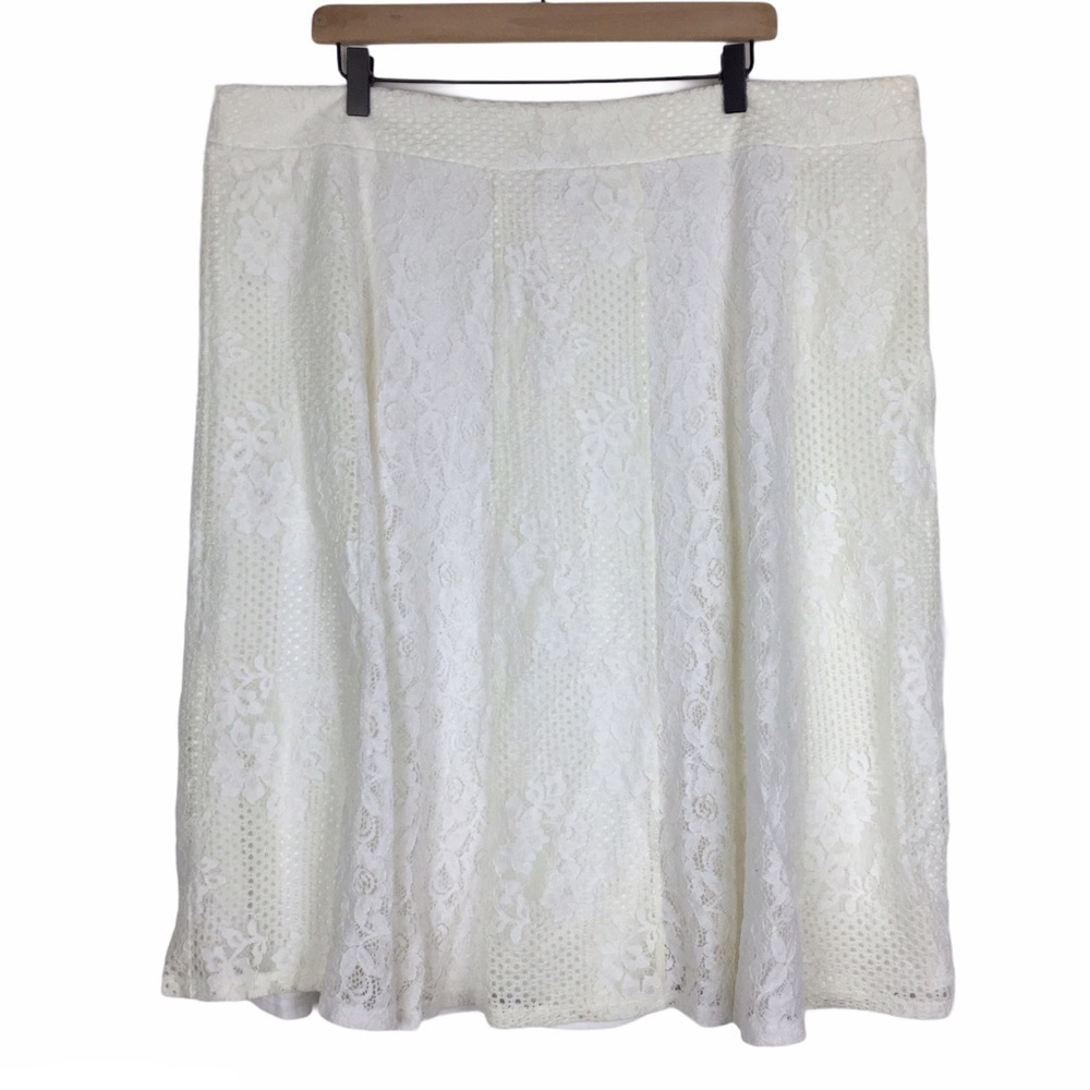 CATO Skirt Lace Floral Flowy Spring Sportswear Modest Feminine Plus Size 22W NWT